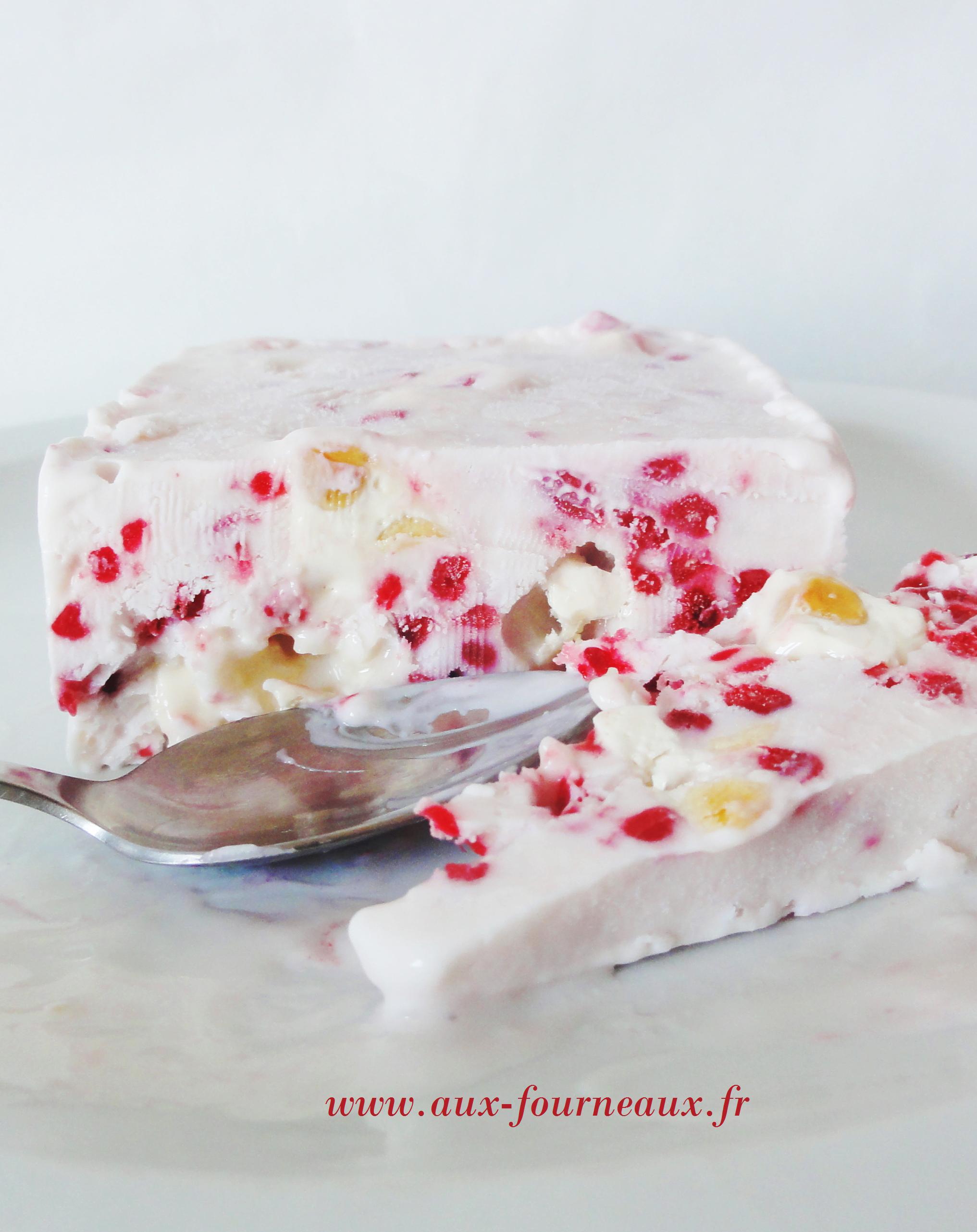 Parfait Glace Nougat Framboise Aux Fourneaux