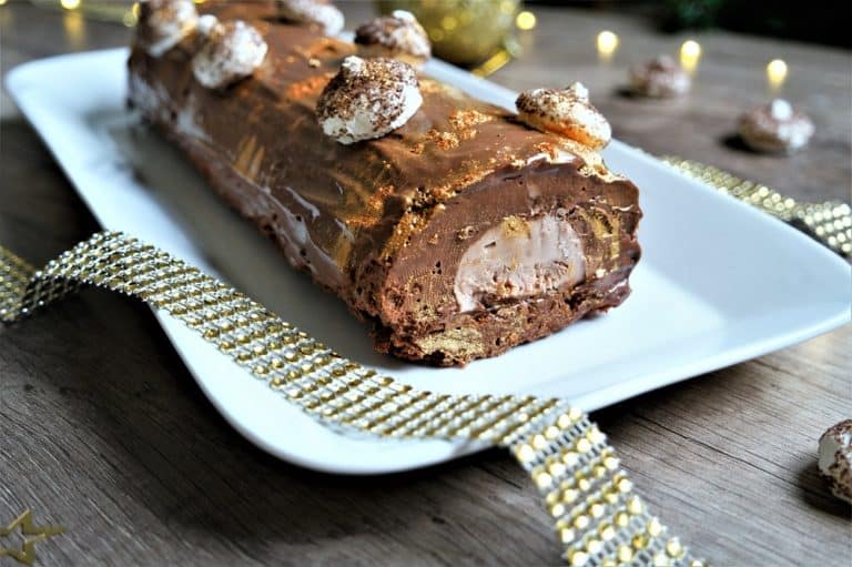 Buche de Noël chocolat praliné Aux Fourneaux