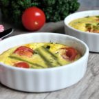 Mini clafoutis aux asperges vertes