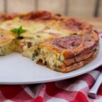 Clafoutis courgette tomates mozzarella