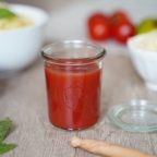 Coulis de tomates maison en bocaux