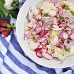 Salade de chou-fleur cuit aux radis