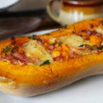 Butternut farcie au fromage et lardons