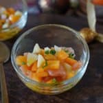 verrine de tartare kaki saumon