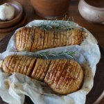 courge butternut au four façon hasselback