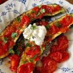 Courgettes farcies tomates et burrata