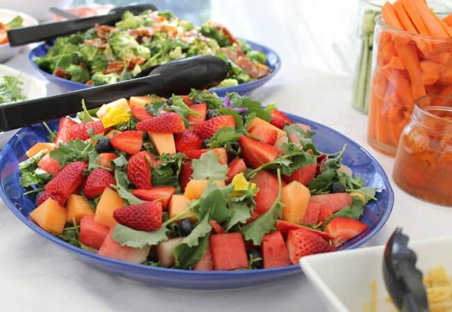 Salade d’été melon fraises pastèque