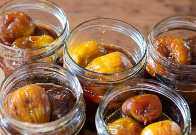 Recette figues confites au sirop en bocaux