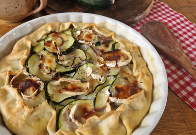 Tarte courgette chèvre miel