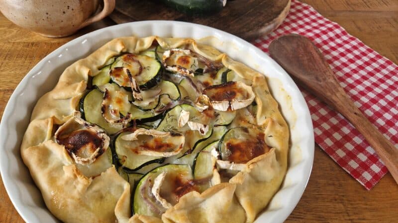 Tarte courgette chèvre miel