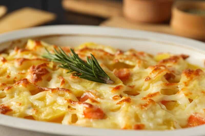 Gratin de pates au jambon