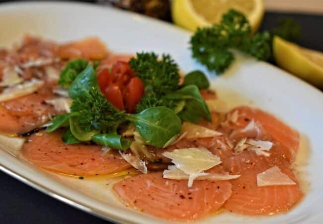 Carpaccio de saumon à l’italienne