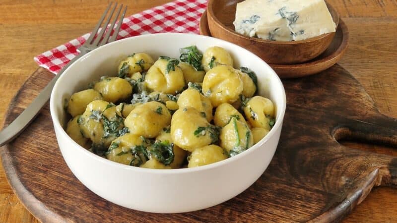 gnocchi sauce gorgonzola et épinard