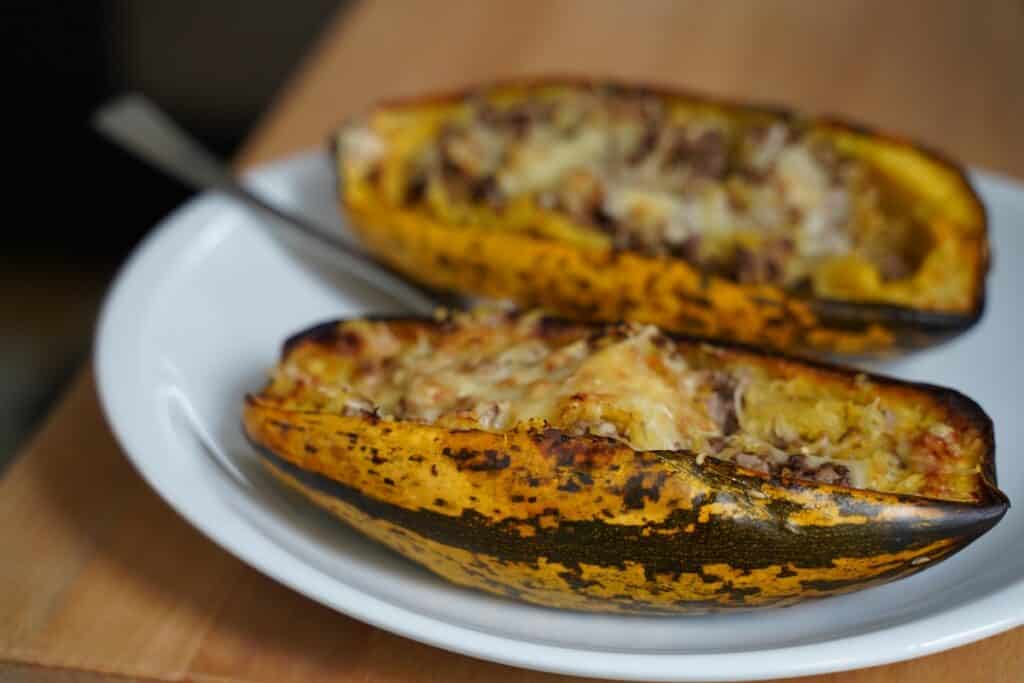 recette courge spaghetti farcie viande hachée