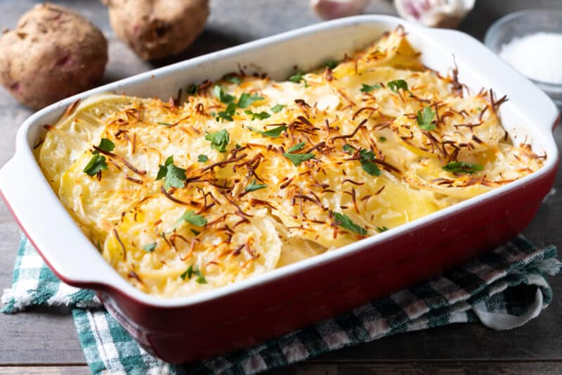 Gratin de poireaux façon tartiflette